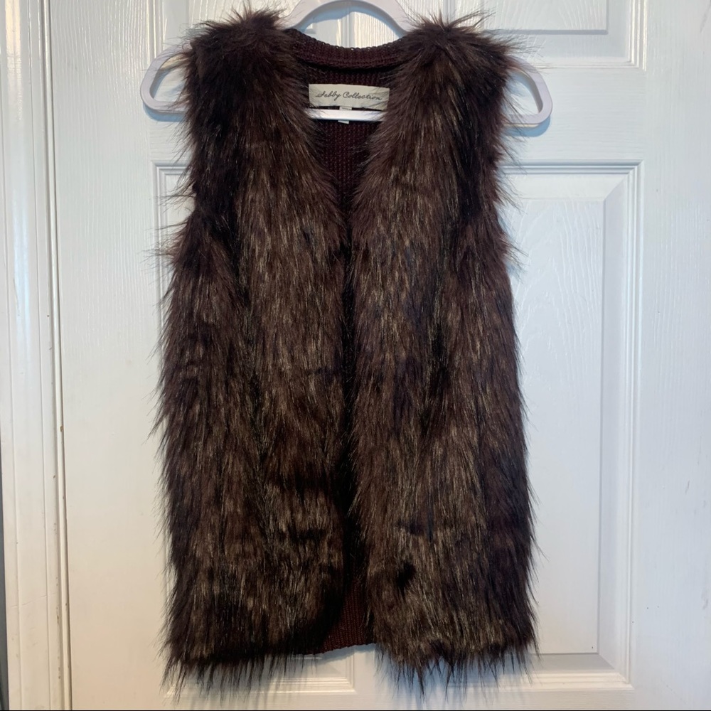 SOLD Faux Fur Sweater Vest